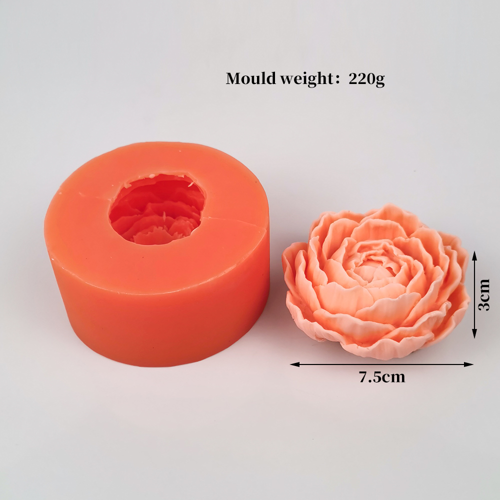 Candle Supplies Eu - Peônia flor vela molde manual diy
