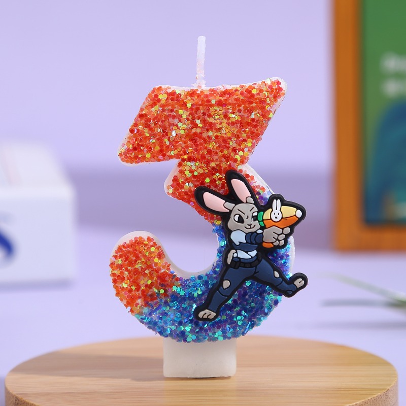 Vela de Aniversário 3D com Tem - Candle Supplies Usa avaliação e preço